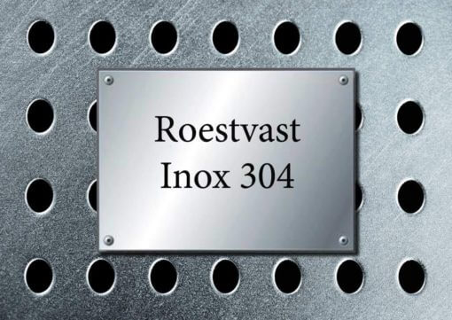 Inox 304 platen voor perfowand - Ronde perforatie en vierkante steek RU