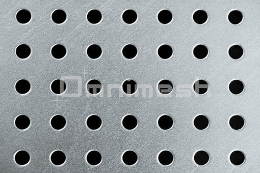 Geperforeerde plaat Aluminium - Ronde perforatie en vierkante steek RU